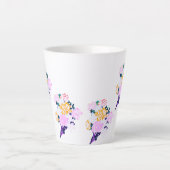 Latte Mug : Fleurs de printemps (Devant)