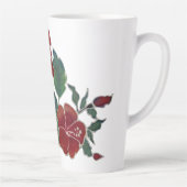 Latte Mug - Fleurs d'Hibiscus Rouge (Droite)