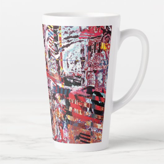 Latte Mug – Fragmented Pulse Latte Mok (Rechts)