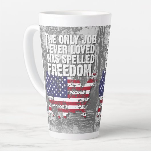 Latte Mug – Freedom Job (Angle gauche)