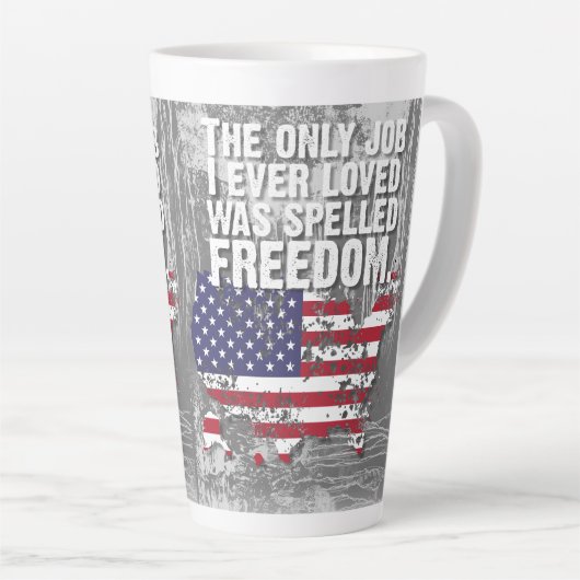 Latte Mug – Freedom Job Latte Mok (Rechterhoek)