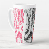 Latte Mug – Friction Lands Abstract Design (Angle gauche)