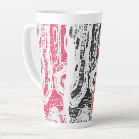 Latte Mug – Friction Lands Abstract Design (Angle gauche)