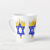 Latte Mug : Hanoukka Menorah (Angle gauche)