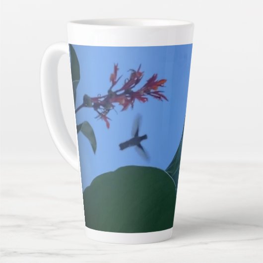 Latte Mug - Hummingbird in Flight  Latte Mok (Linkerhoek)