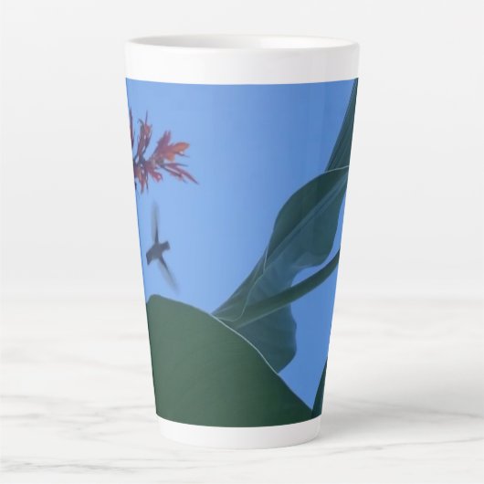 Latte Mug - Hummingbird in Flight  Latte Mok (Voorkant)