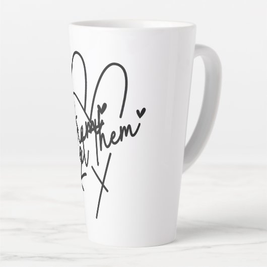 Latte Mug "Laisse-les" (Angle droit)