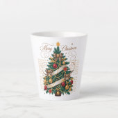 Latte Mug-Merry Christmas Latte Mug Latte Mok (Voorkant)