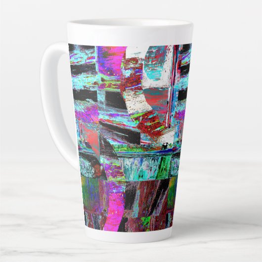 Latte Mug – Neon Pulse (Angle gauche)