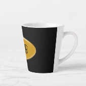 Latte Mug - Oval d'or avec initiales (Droite)