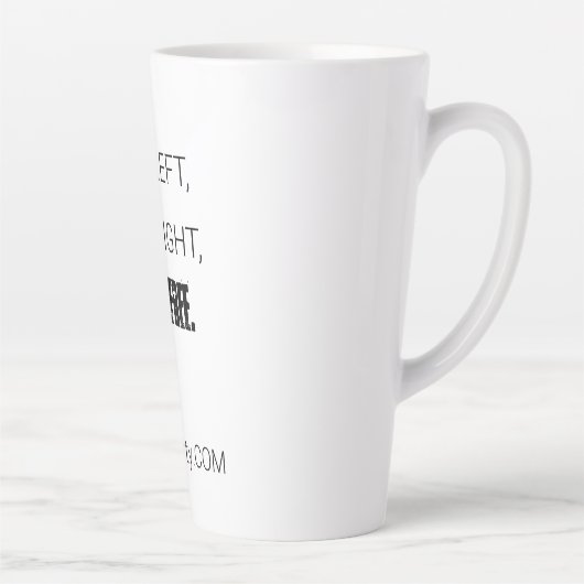 Latte Mug - "Pas Laissé. Non. Juste Libre." (Droite)