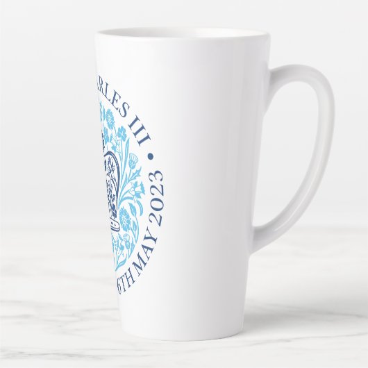 Latte Mug pour le couronnement 2023 - Bleu (Droite)