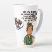 Latte Mug pour les infirmières brûlées. (Angle droit)