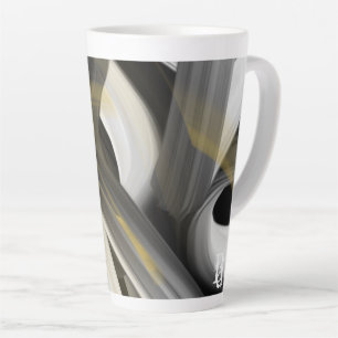 Latte Mug Résumé Tendance Décor intérieur Noir