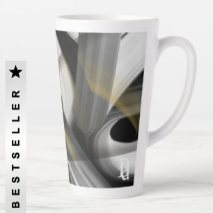 Latte Mug Résumé Tendance Décor intérieur Noir
