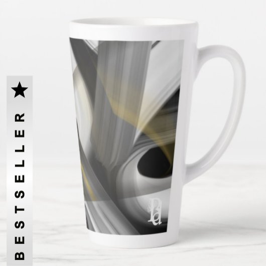 Latte Mug Résumé Tendance Décor intérieur Noir