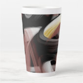 Latte Mug Résumé Tendance Décor intérieur Noir (Devant)