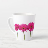 Latte Mug rose Gerbera Daisies (Angle gauche)