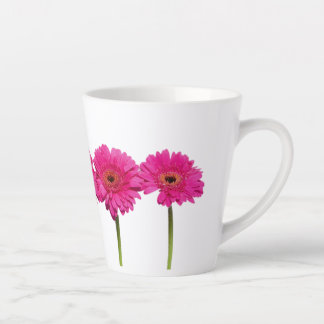 Latte Mug rose Gerbera Daisies