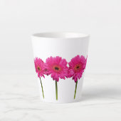 Latte Mug rose Gerbera Daisies (Devant)