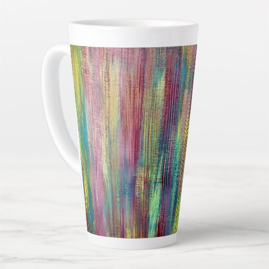 Latte Mug "Stripe Design" (Angle gauche)