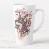 Latte Mug – Urban Loyalty Doberman Pop-Art Design (Droite)