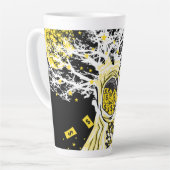 Latte Mug Urban Tree Owl & Wealth Surreal Pop-Art (Angle gauche)