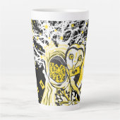 Latte Mug Urban Tree Owl & Wealth Surreal Pop-Art (Devant)