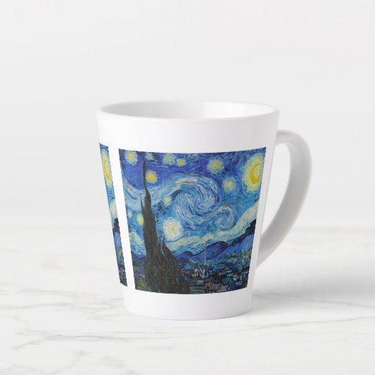 LATTE MUG : VINCENT VAN GOGH : NUIT STARRY (Angle droit)