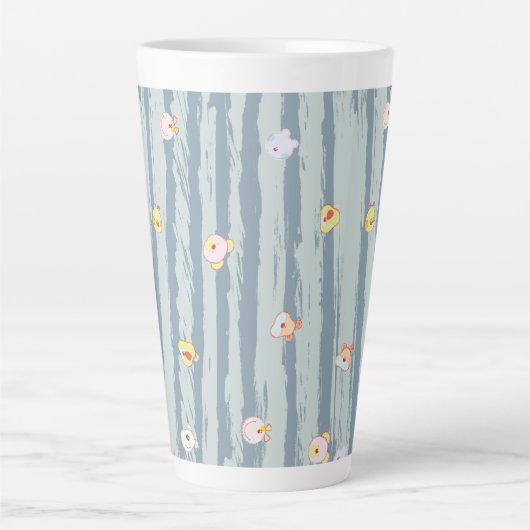 Latte Mug – Whimsy Faces (Devant)