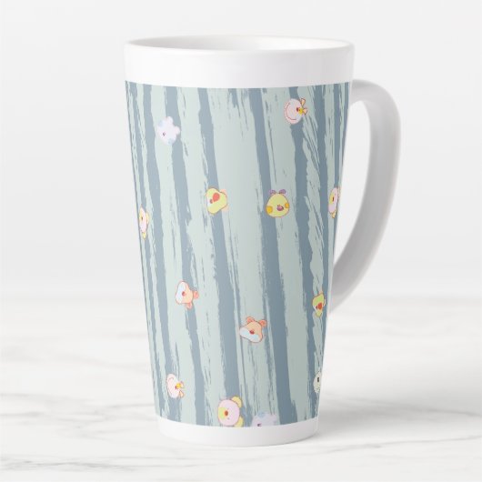 Latte Mug – Whimsy Faces (Angle droit)