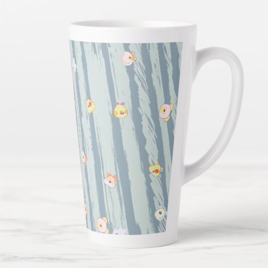 Latte Mug – Whimsy Faces (Droite)