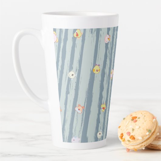 Latte Mug – Whimsy Faces Latte Mok (In situ)
