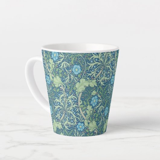 LATTE MUG : WILLIAM MORRIS : CONCEPTION D'ALGUES D (Angle gauche)
