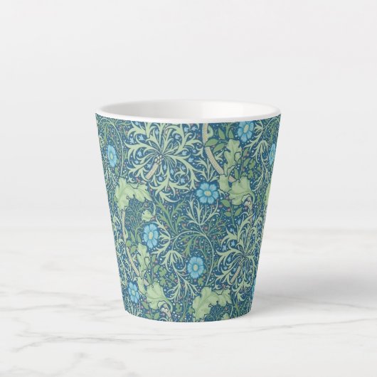 LATTE MUG : WILLIAM MORRIS : CONCEPTION D'ALGUES D (Devant)
