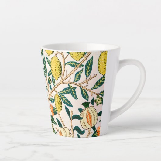 LATTE MUG : WILLIAM MORRIS : POMEGRANATE (Droite)