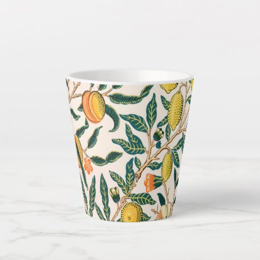 LATTE MUG : WILLIAM MORRIS : POMEGRANATE (Devant)