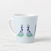 Latte Mugs : Le paon (Angle gauche)