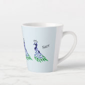 Latte Mugs : Le paon (Droite)