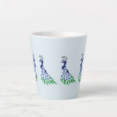 Latte Mugs : Le paon (Devant)