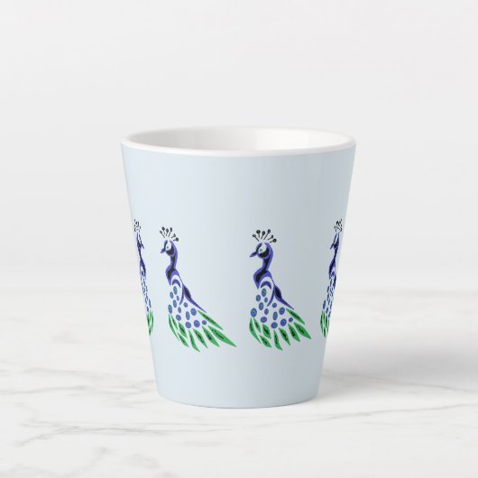 Latte Mugs : Le paon (Devant)