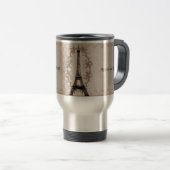 Latte Paris Grunge Travel Mug (Devant droit)