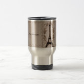 Latte Paris Grunge Travel Mug (Centre)