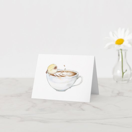 Latte Pug-kaart Kaart (Kleine Plant)