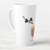 Latte Sauter dans la tasse de café (Angle gauche)
