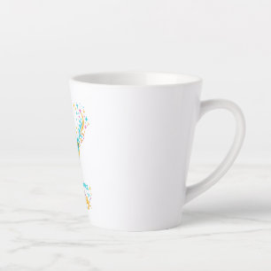 Latte Tasse à café Abondance de poissons Koi colorés