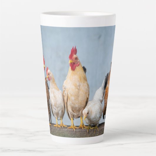 Latte Tasse à café au poulet (Devant)