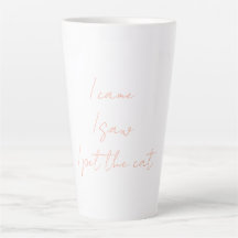 Tasse à café avec citation de chat