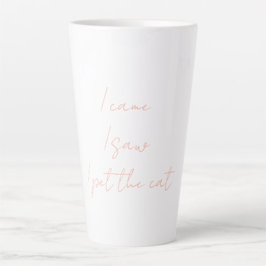 Latte Tasse à café avec citation de chat (Devant)