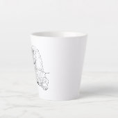Latte Tasse à café avec dessin au trait de Cocker Spanie (Devant)